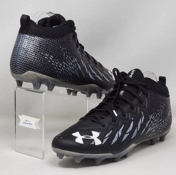 Under Armour Spotlight UA Football Cleats Black 3023963-001 Men\'s Size 13.5 New main image 10